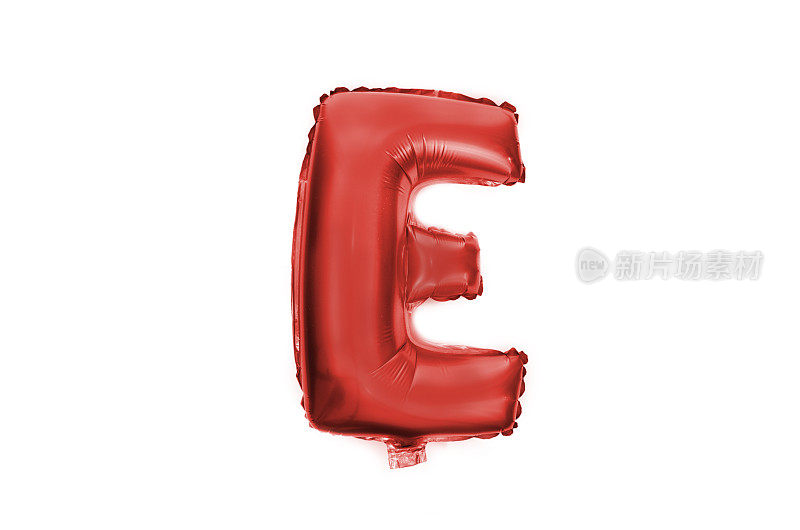 字母E -红色的字母气球